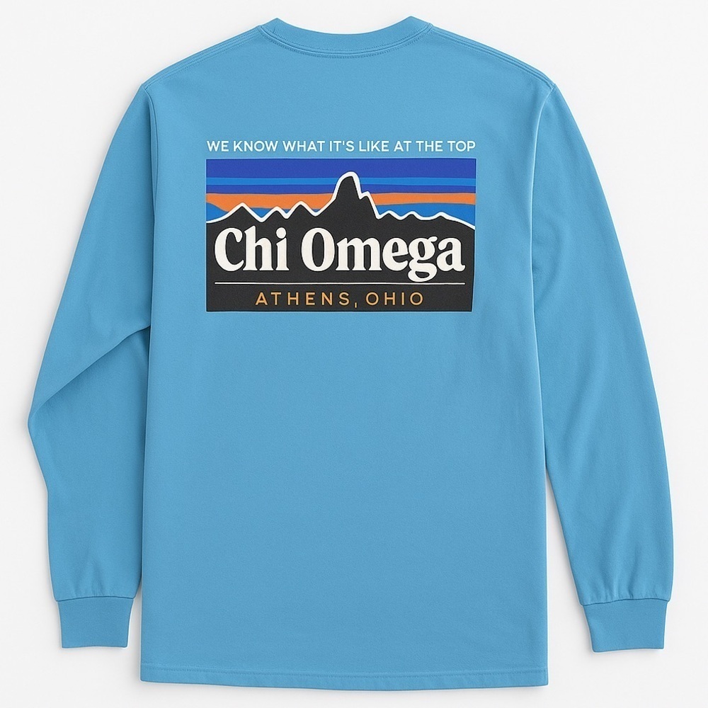 Long Sleeve Vintage Chi Omega Sorority Shirt